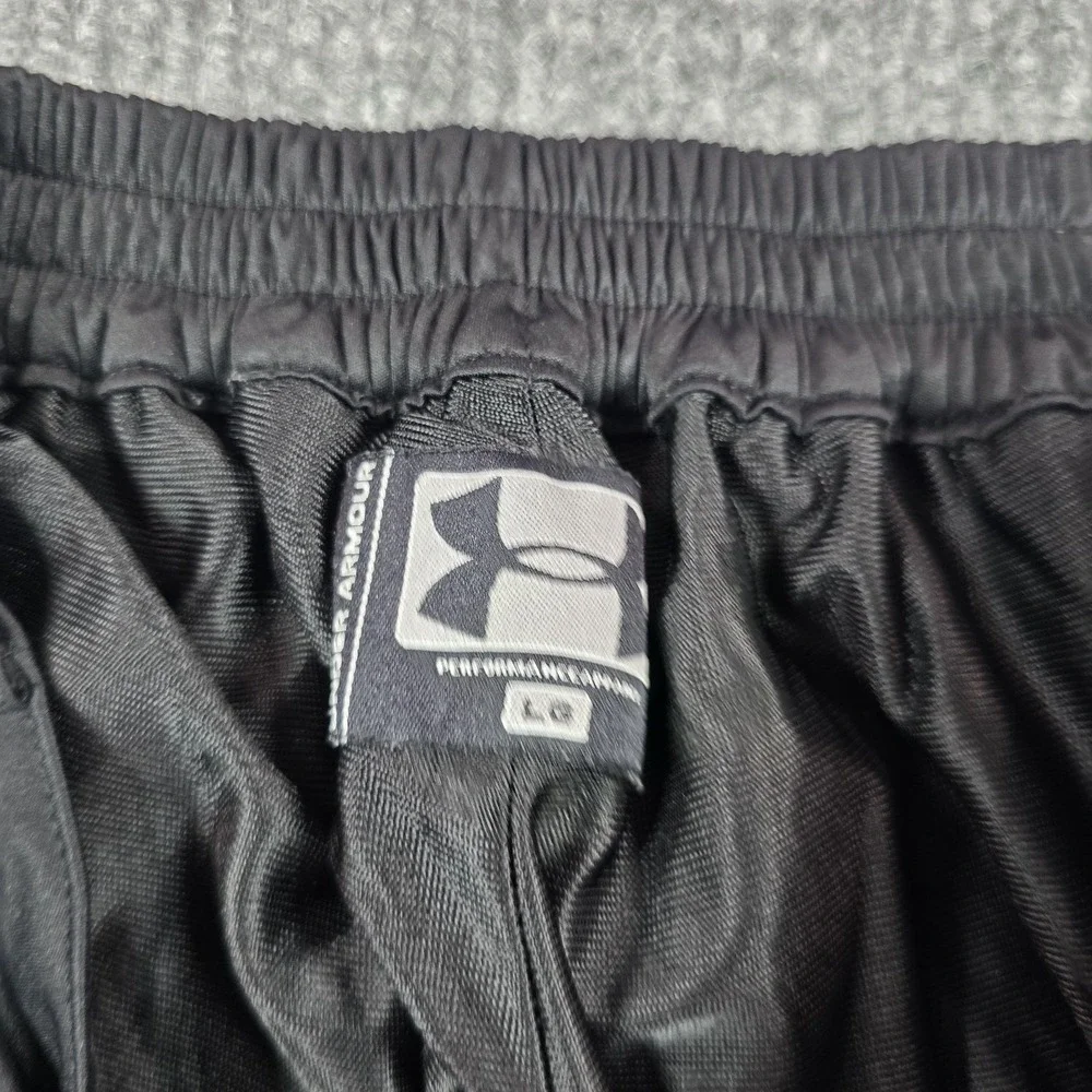 Under Armour Pants Mens Large Black Windbreaker Relaxed Fit Elastic Waist - Picture 3 of 12